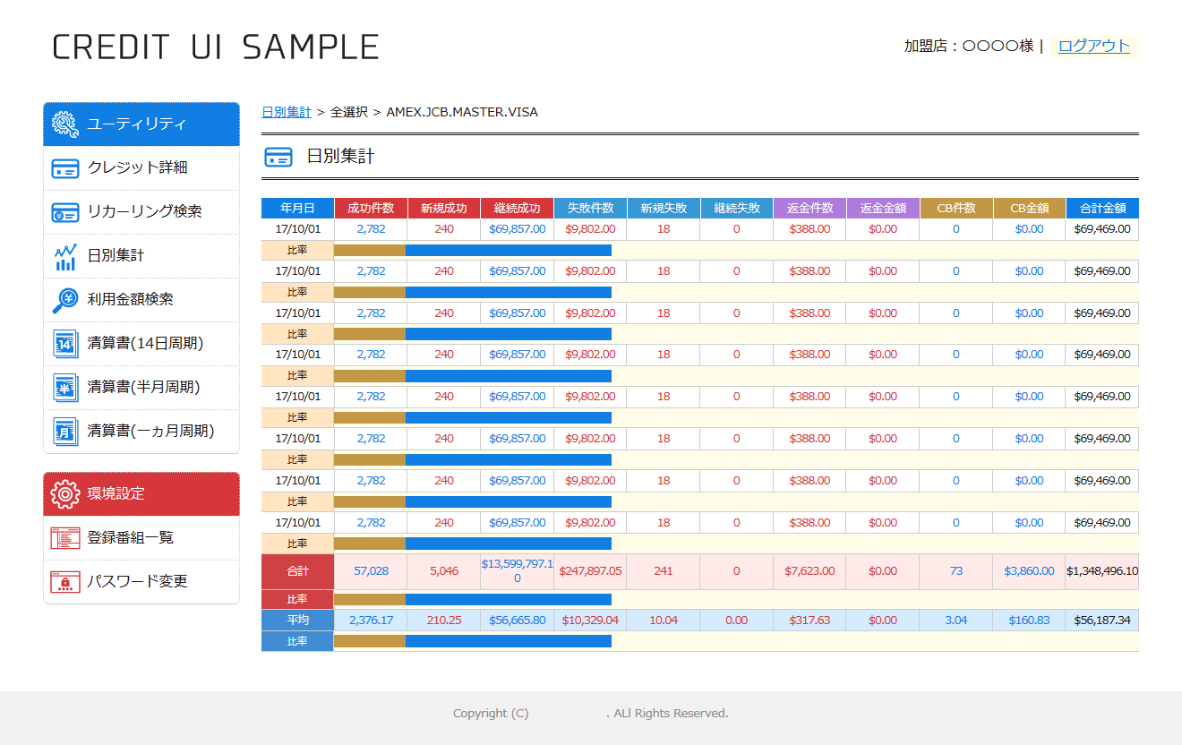 金融系顧客管理(PC/SP)　UIデザイン